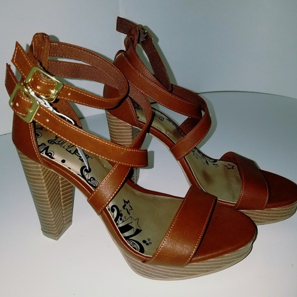 Brash Shoes - Strappy Brown heels